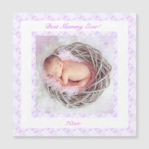 Moederdag Lila roze beste mama ooit foto cadeau