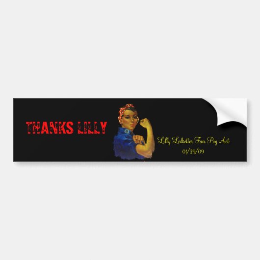 MOEDERDAG LILLY LEDBETTER BUMPERSTICKER (Voorkant)