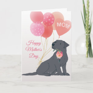 Moederdag Love Black Labrador Retriever Dog Kaart