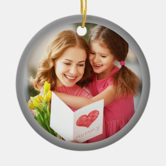 Moederdag Love foto voor mama Keramisch Ornament (Voorkant)