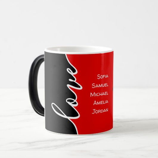 Moederdag Love Personalized Names Mok (Voorkant links)