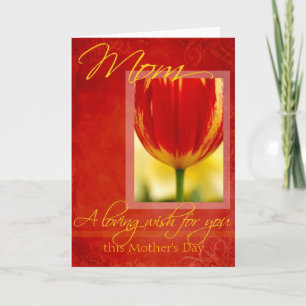 Moederdag Loving Wish for You Tulip Design Kaart