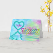 Moederdag mam - dochter - hart en Rozen Kaart (Gele Bloem)