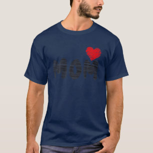 Moederdag, mam, hart t-shirt