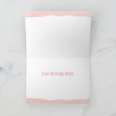 Moederdag Mam Roze Waterverf Floral Greeting Kaart (Binnen)