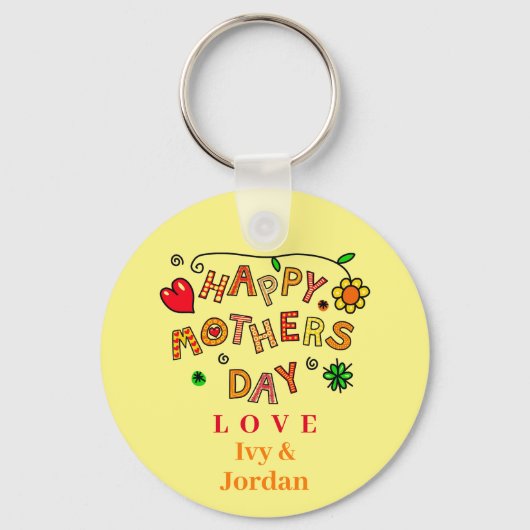 Moederdag Mam World's beste liefdeskliniek Sleutelhanger (Voorkant)