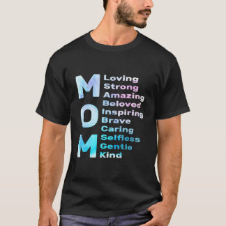 Moederdag Mama Lief Sterk Geweldige Beste Moeder M T-shirt