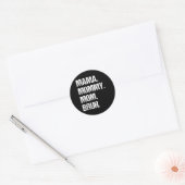 Moederdag mama mama mama Bruh Ronde Sticker (Envelop)