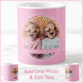 Moederdag, mama, roze foto Custom C90 Koffiemok