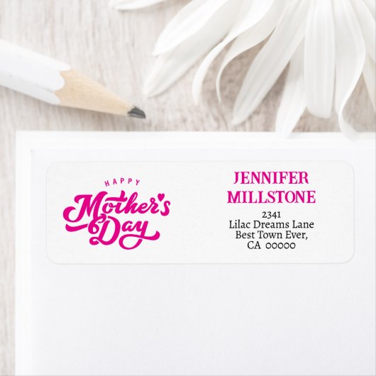 Moederdag mama waterverf tekendochter. etiket (Insitu)