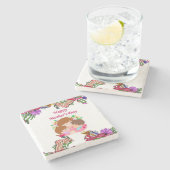 Moederdag Marble Stone Onderzetter (Zijkant)