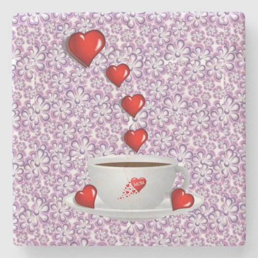 Moederdag Marble Stone Onderzetter (Voorkant)