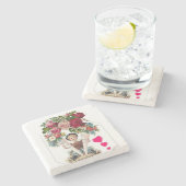 Moederdag Marble Stone Onderzetter (Zijkant)