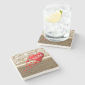 Moederdag Marble Stone Onderzetter (Zijkant)