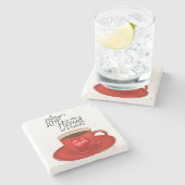 Moederdag Marble Stone Onderzetter (Zijkant)