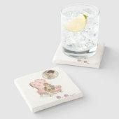 Moederdag marble Stone Onderzetter Victoriaans (Zijkant)