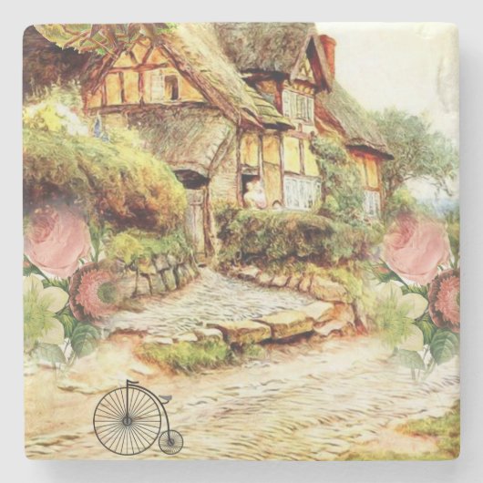 Moederdag marble Stone Onderzetter Victoriaans (Voorkant)