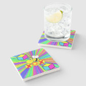 Moederdag marmer Stone Onderzetter Bee (Zijkant)