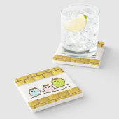 Moederdag marmer Stone Onderzetter Owl (Zijkant)