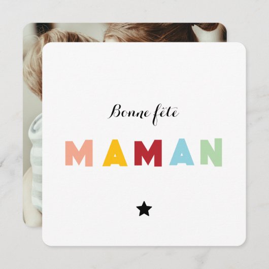 Moederdag - Meerkleur Kaart (Voorkant / Achterkant)