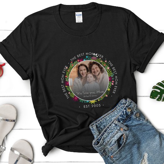 Moederdag Memorable Family van Gift Foto Best Mam T-shirt