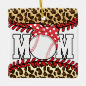 Moederdag Messy Hair Baseball Keramisch Ornament (Voorkant)