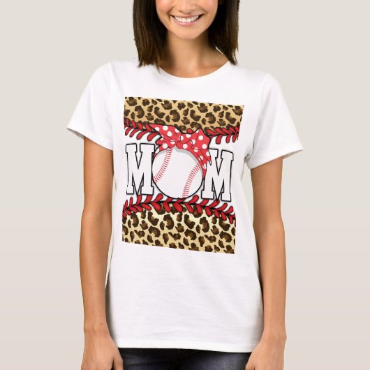 Moederdag Messy Hair Baseball T-shirt (Voorkant)