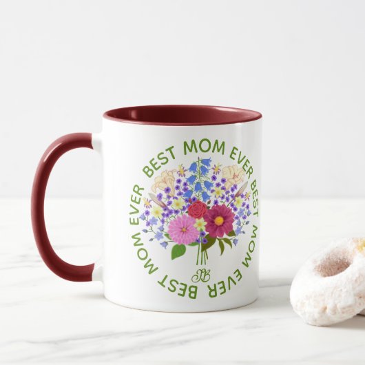Moederdag Met Blumenstrauss Mok (Met donut)