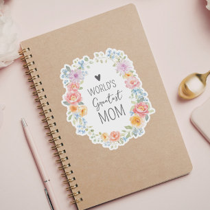 Moederdag met kleurrijke bloemmotief voor de gewel sticker