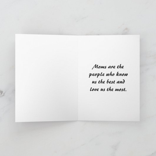 Moederdag met liefde en Paarse en blauwe vogels Feestdagen Kaart (Binnen)