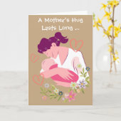 Moederdag met moeder en Baby Kaart (Gele Bloem)