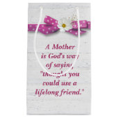 Moederdag met Polka Dot Ribbon Klein Cadeauzakje (Voorkant)