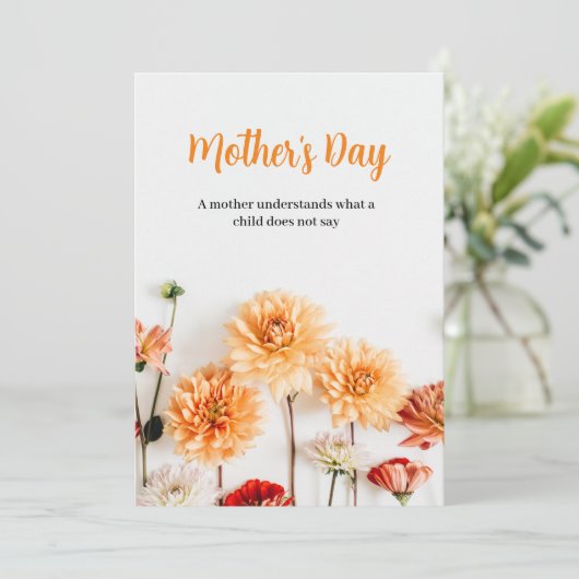 Moederdag met ventilator Wenskaart Feestdagenkaart (Staand voorkant)