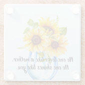 Moederdag met zonnebloem Onderzetter (Achterkant)