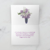 Moederdag. Meter. Lila bloemenKaart Kaart (Binnen)