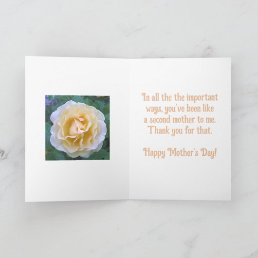 Moederdag/Mijn "tweede" moeder/als een moeder/perz Kaart (Binnen)