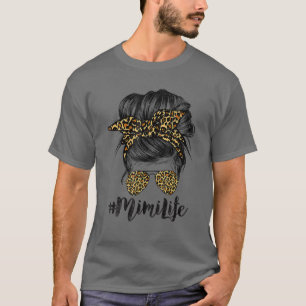 Moederdag Mimi Life Hair Bandana Glasses Leopar T-shirt