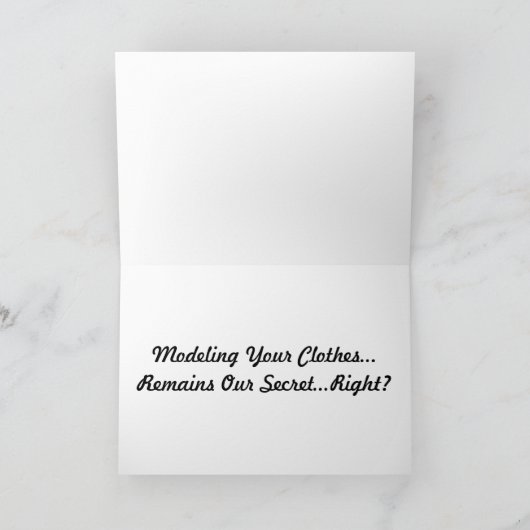 Moederdag modelleerkleding kaart (Binnen)