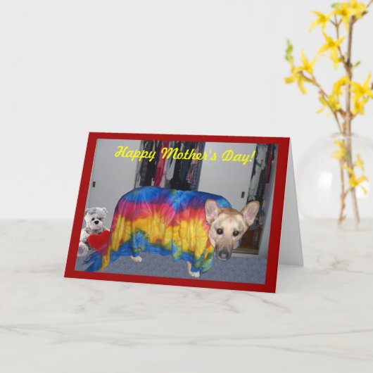 Moederdag modelleerkleding kaart (Gele Bloem)