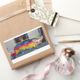 Moederdag modelleerkleding rechthoekige sticker