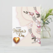 Moederdag moderne vakantiekaart feestdagenkaart (Staand voorkant)