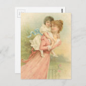 Moederdag moeder en kind Briefkaart (Voorkant / Achterkant)