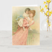 Moederdag moeder en kind Kaart (Gele Bloem)