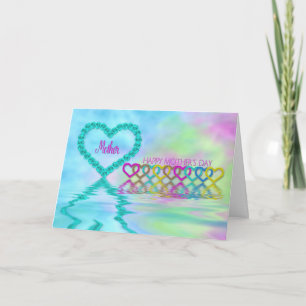 Moederdag - moeder - hart en Rozen Kaart