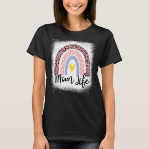Moederdag Moeder Leven Leopard Regenboog Mama Vrou T-shirt