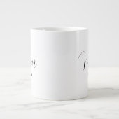 Moederdag Moeder Script Modern Extra Grote Beker (Voorkant)