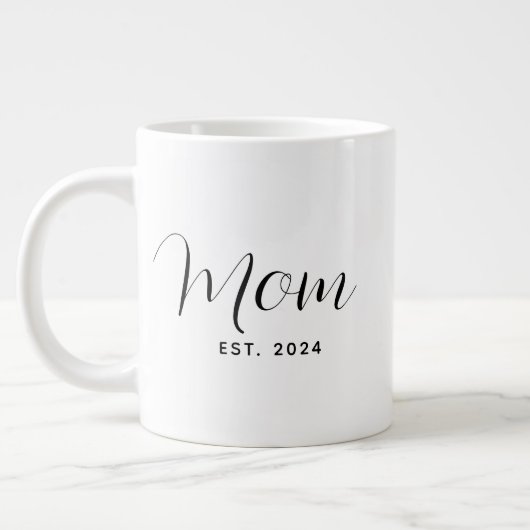 Moederdag Moeder Script Modern Extra Grote Beker (Links)