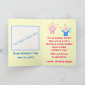 Moederdag moeder van tweeling wenskaart kaart (Binnen)