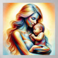 Moederdag moederschap liefde zacht pastel aura
