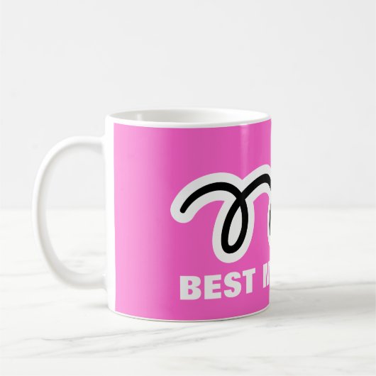 Moederdag Mok met roze daisy flower | Beste moeder (Links)